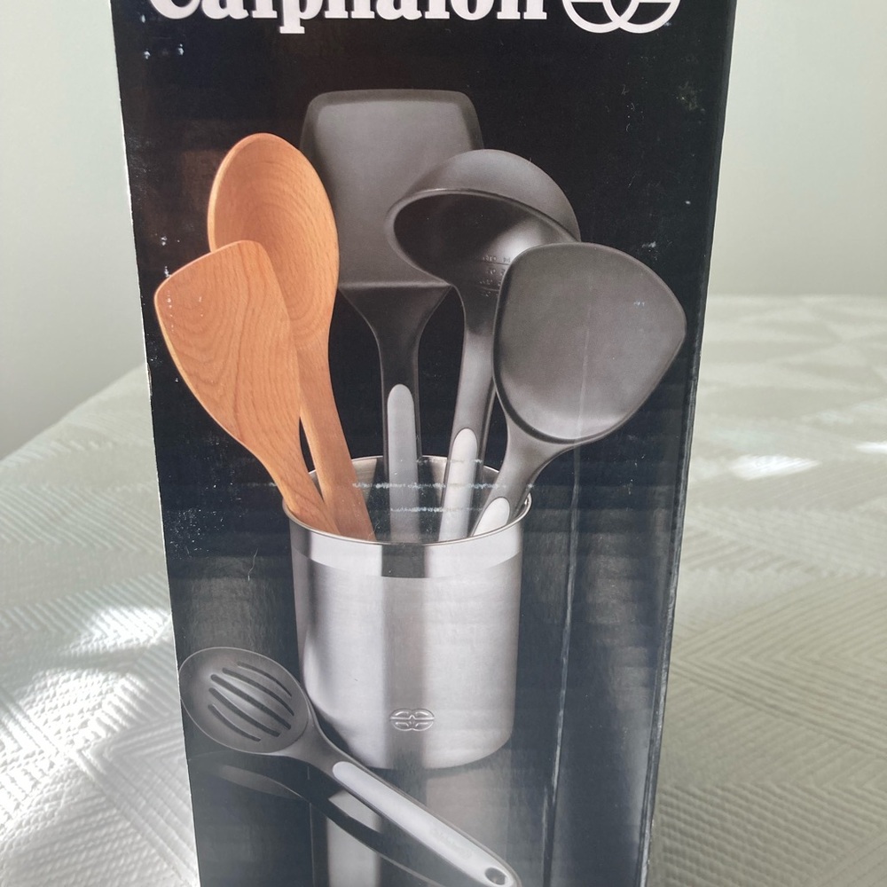 Calphalon Utensil Set - Black and Wood Finish
